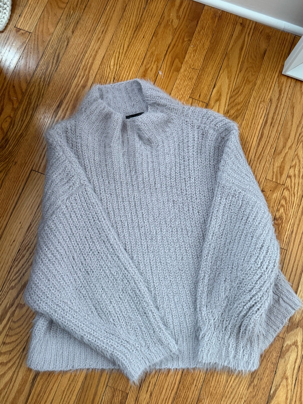Light Gray Cozy Knit Women's Sweater